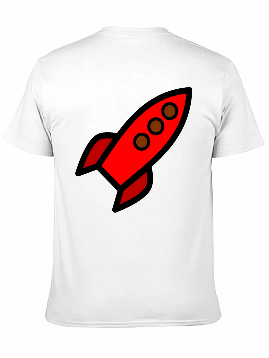 Rocket Ship Graphic Tee - Black Unisex T-Shirt