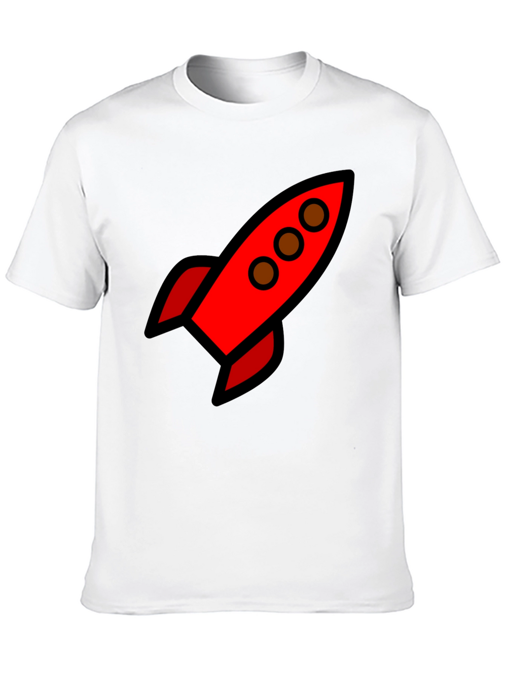 Rocket Ship Graphic Tee - Black Unisex T-Shirt