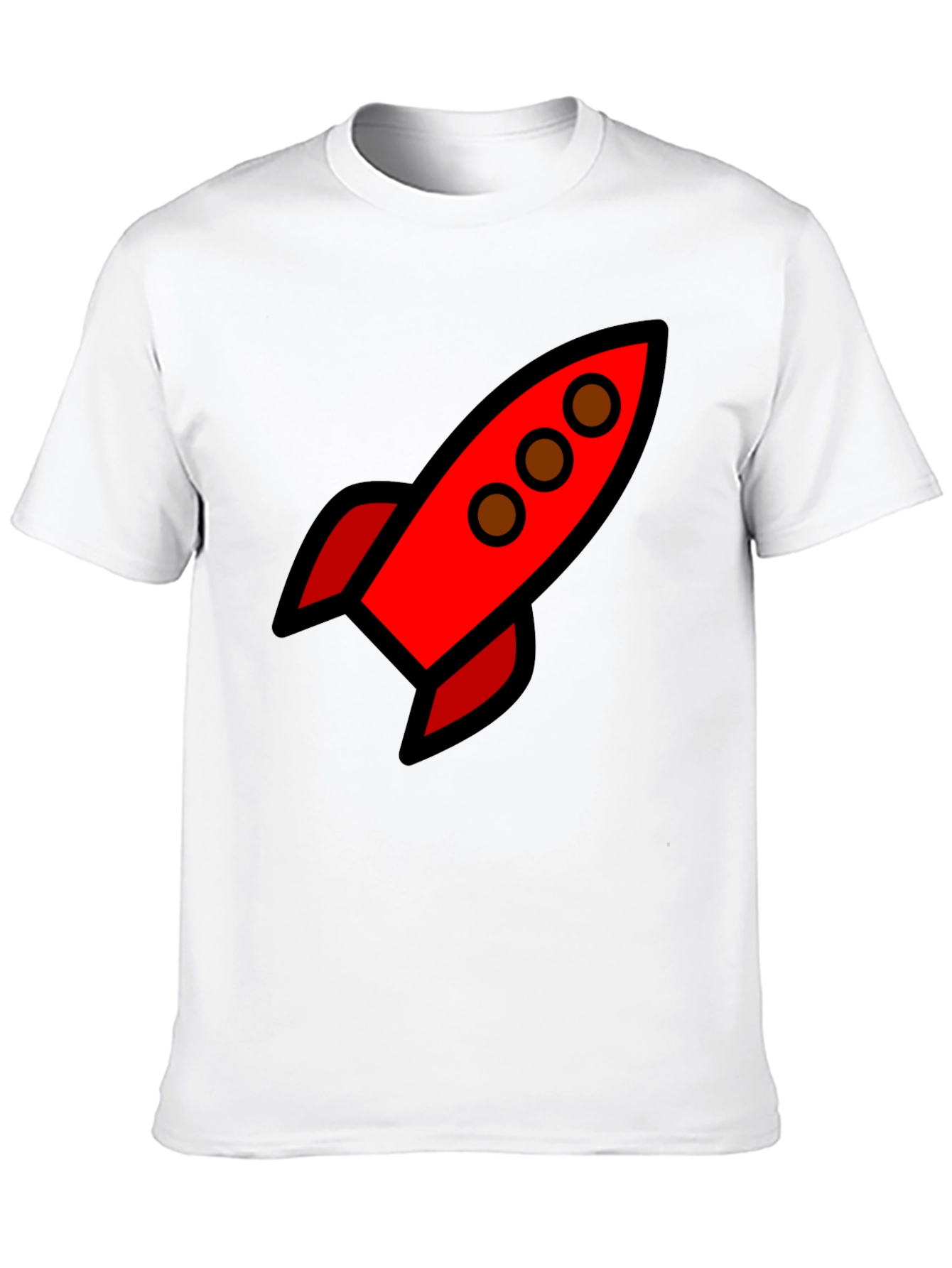 Rocket Ship Graphic Tee - Black Unisex T-Shirt