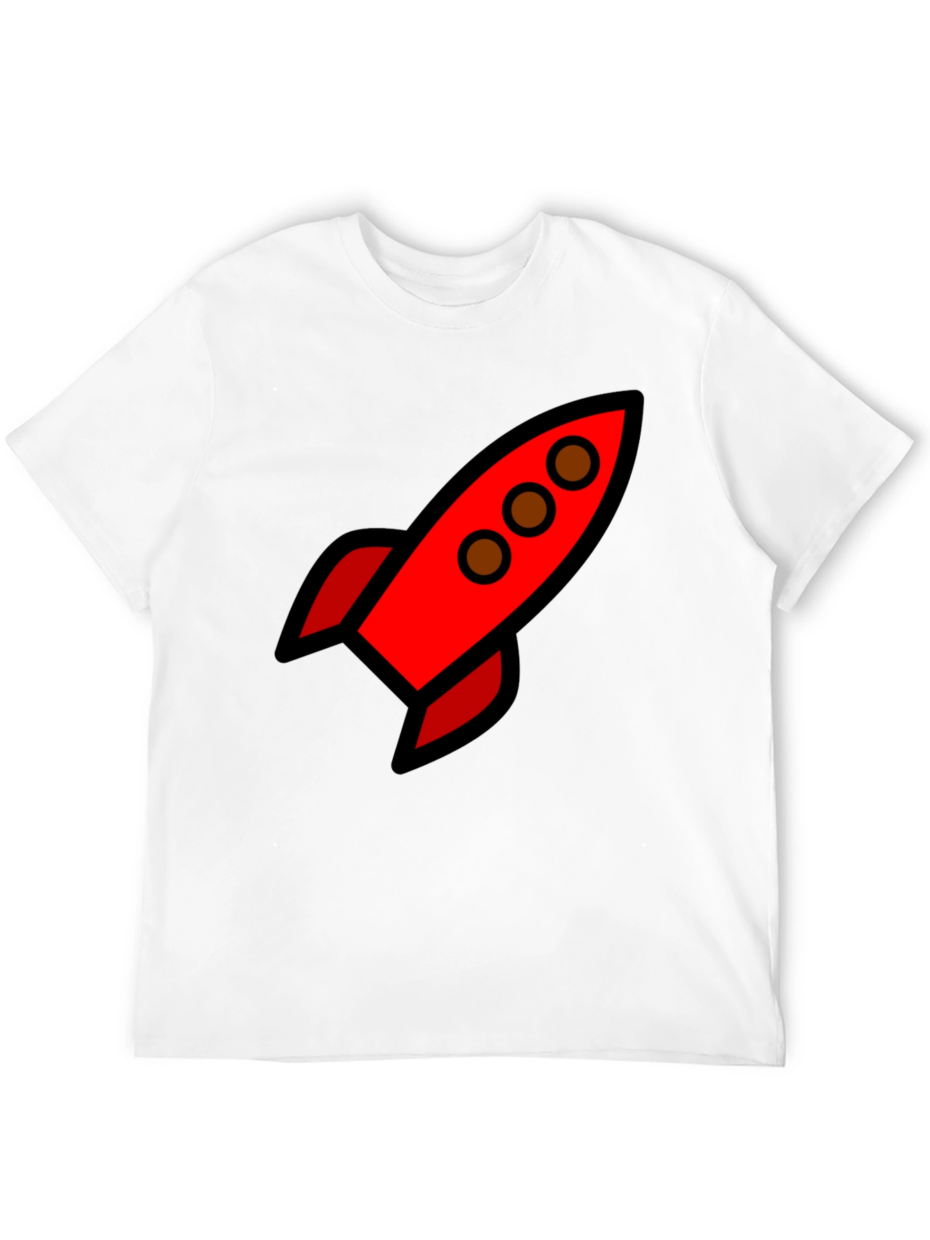 Rocket Ship Graphic Tee - Black Unisex T-Shirt