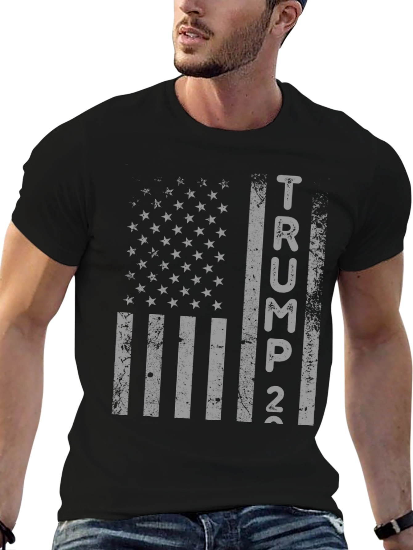 Trump 2024 American Flag Graphic T-Shirt