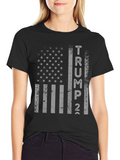 Trump 2024 American Flag Graphic T-Shirt