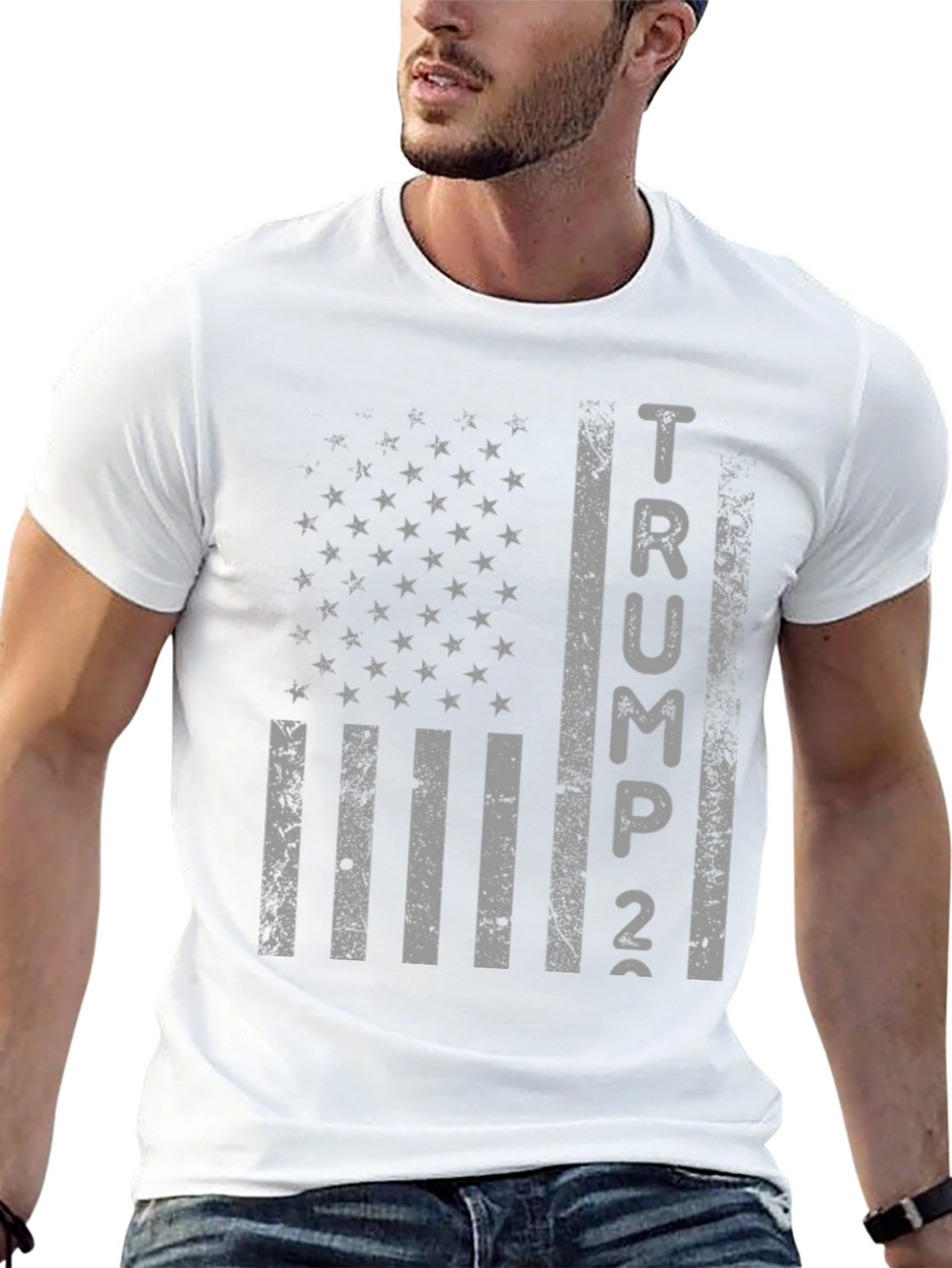 Trump 2024 American Flag Graphic T-Shirt