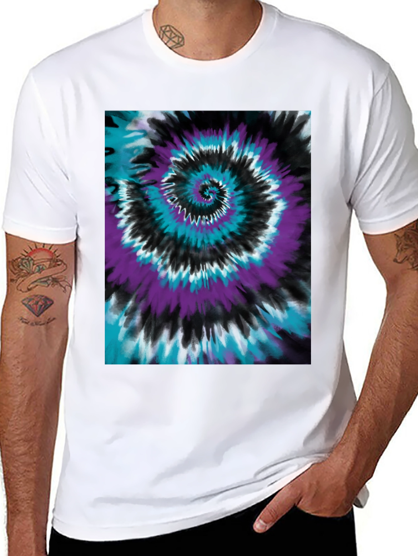 Tie-Dye Swirl Graphic Tee
