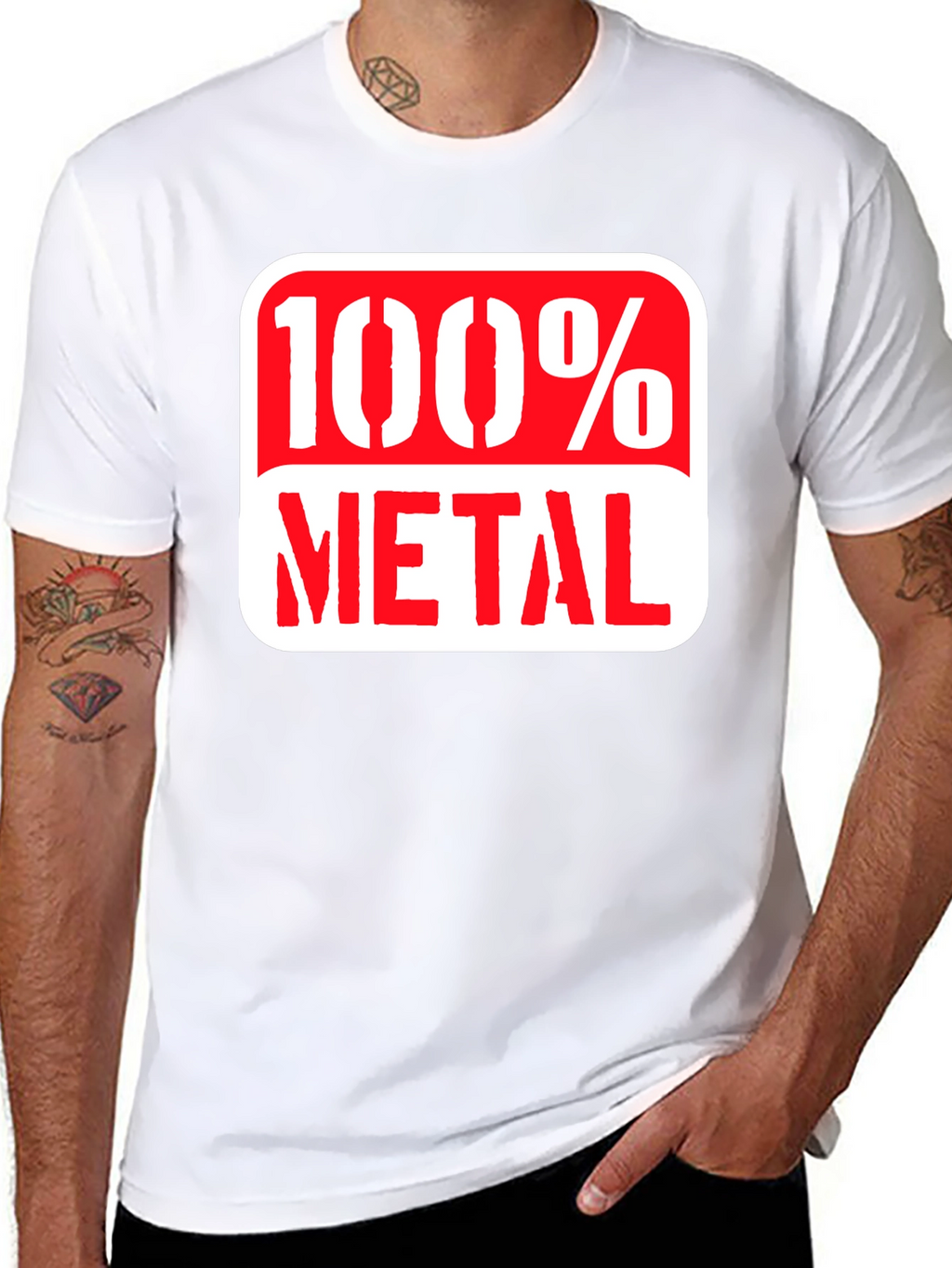 100% Metal Graphic Tee - Rocker Style