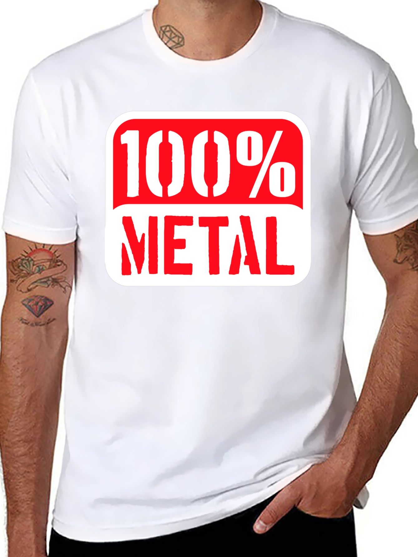 100% Metal Graphic Tee - Rocker Style