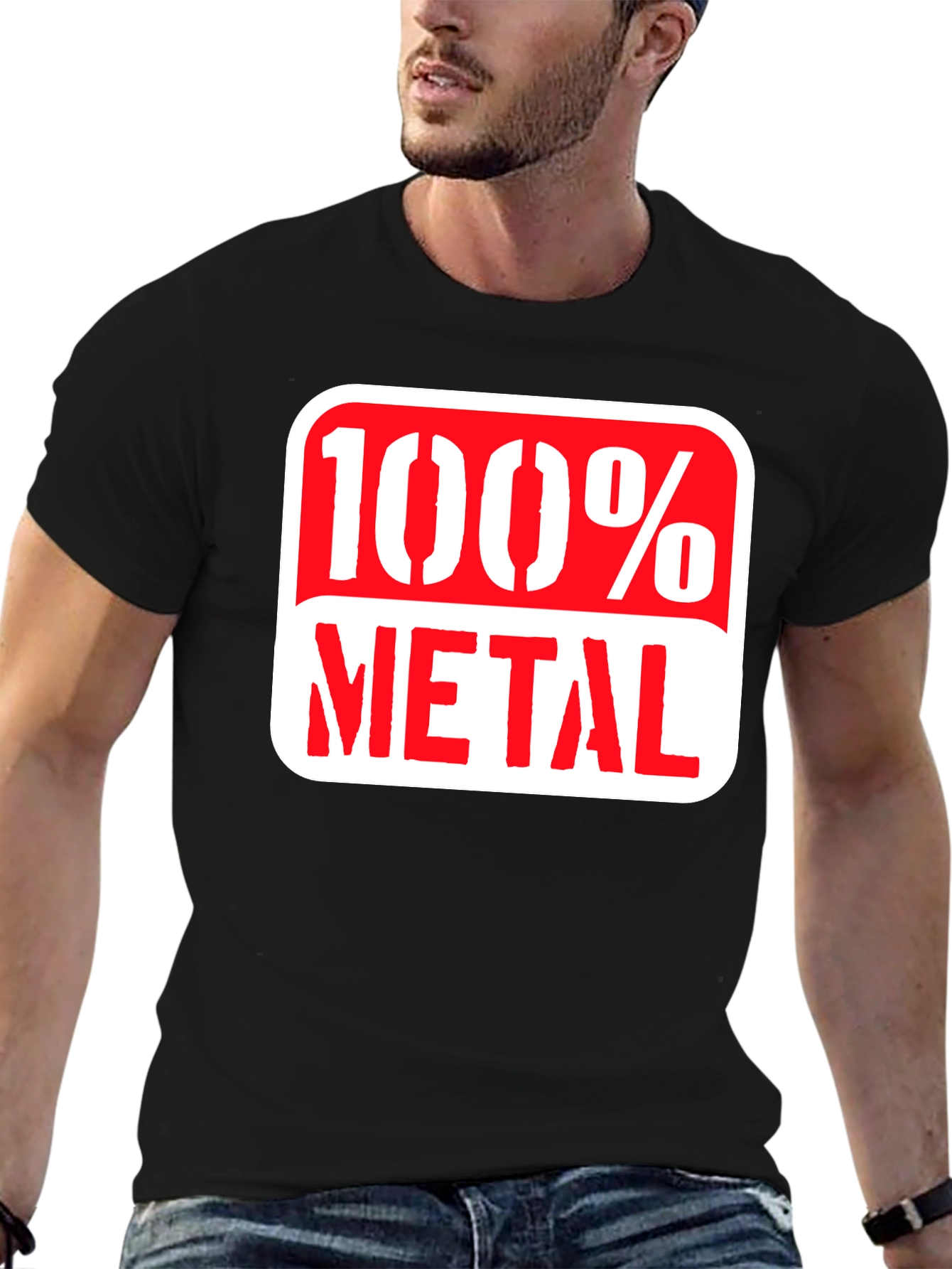 100% Metal Graphic Tee - Rocker Style