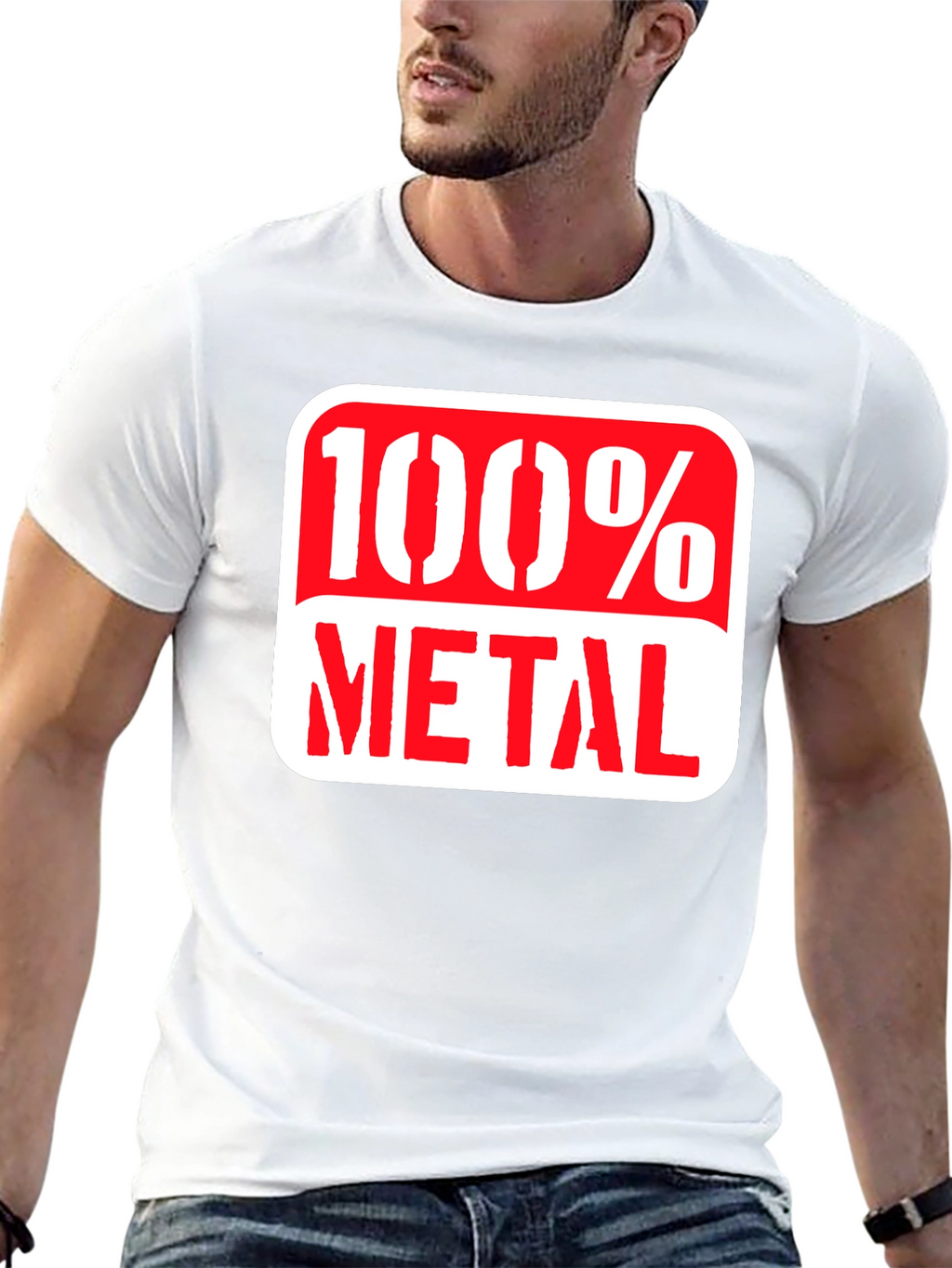 100% Metal Graphic Tee - Rocker Style