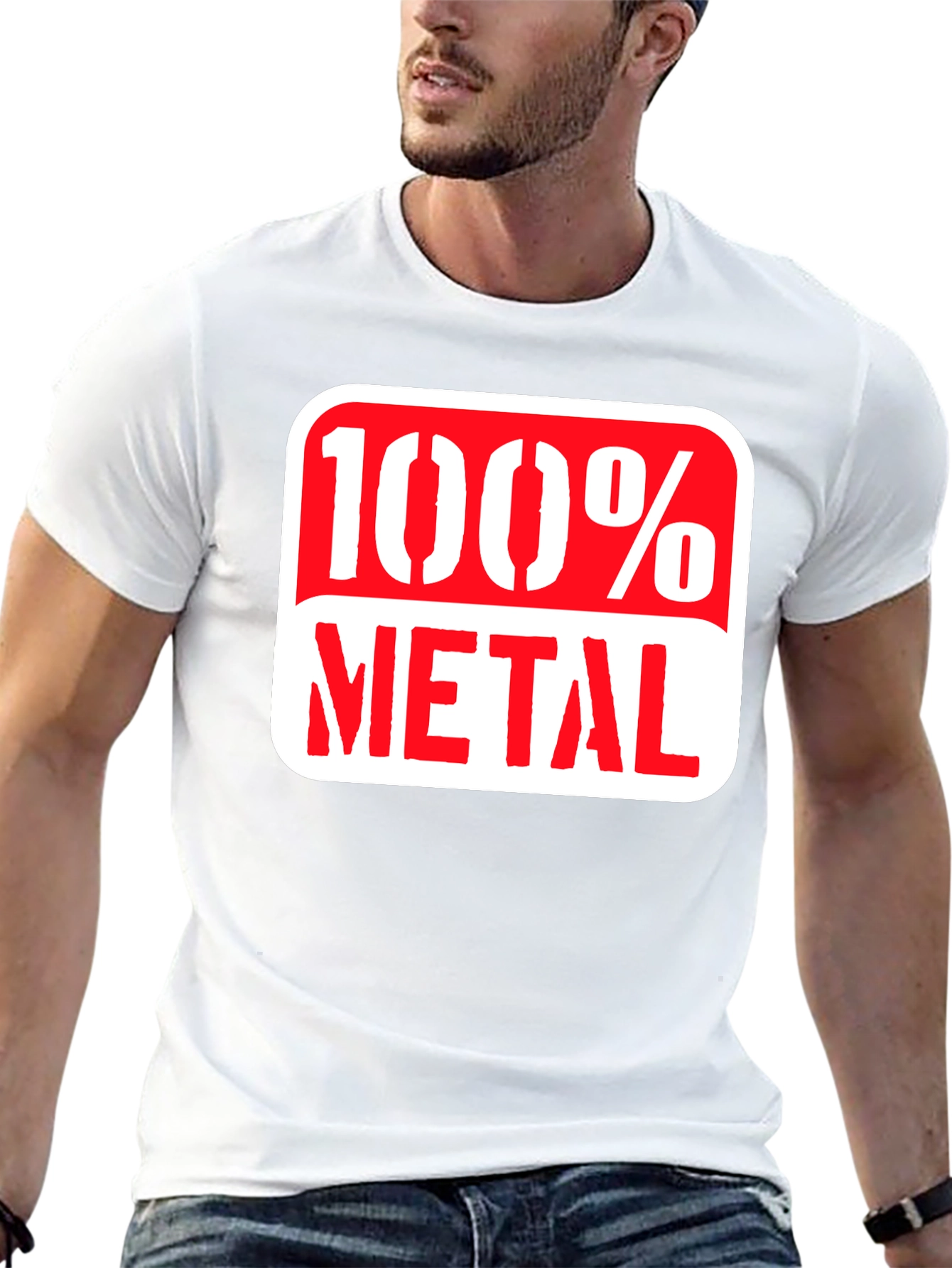 100% Metal Graphic Tee - Rocker Style