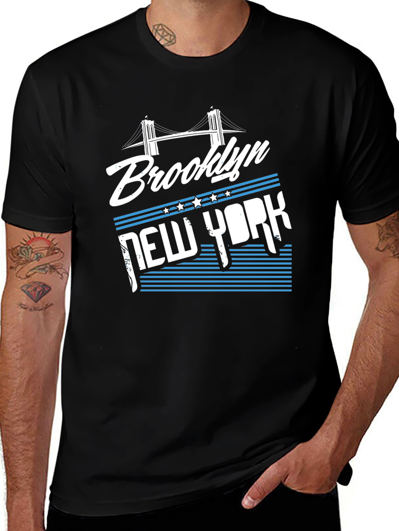 Brooklyn New York Graphic Tee - Black