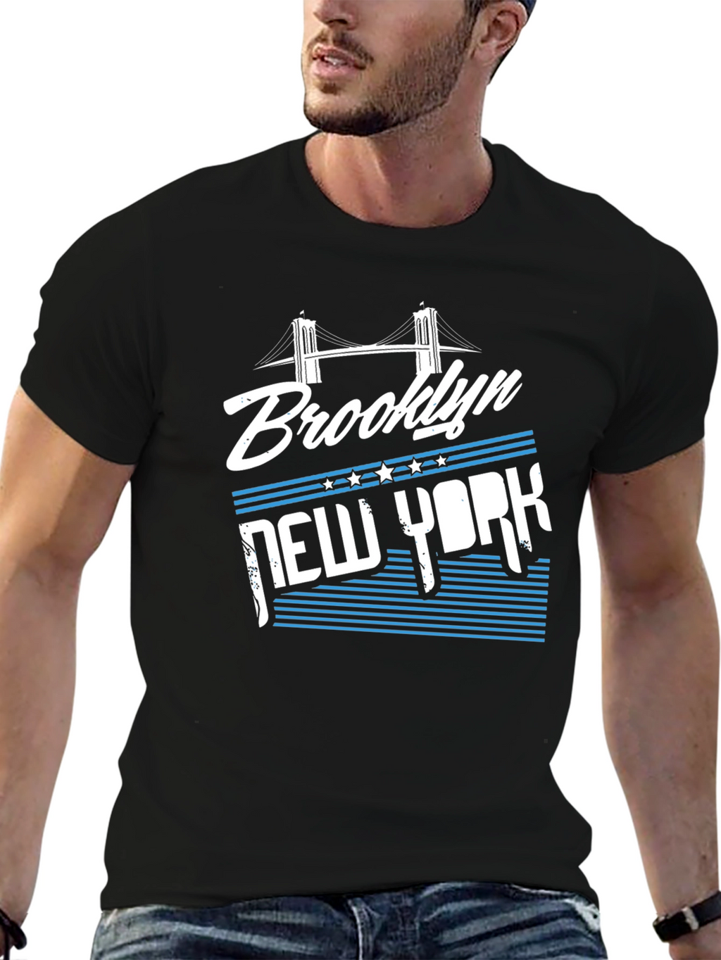 Brooklyn New York Graphic Tee - Black