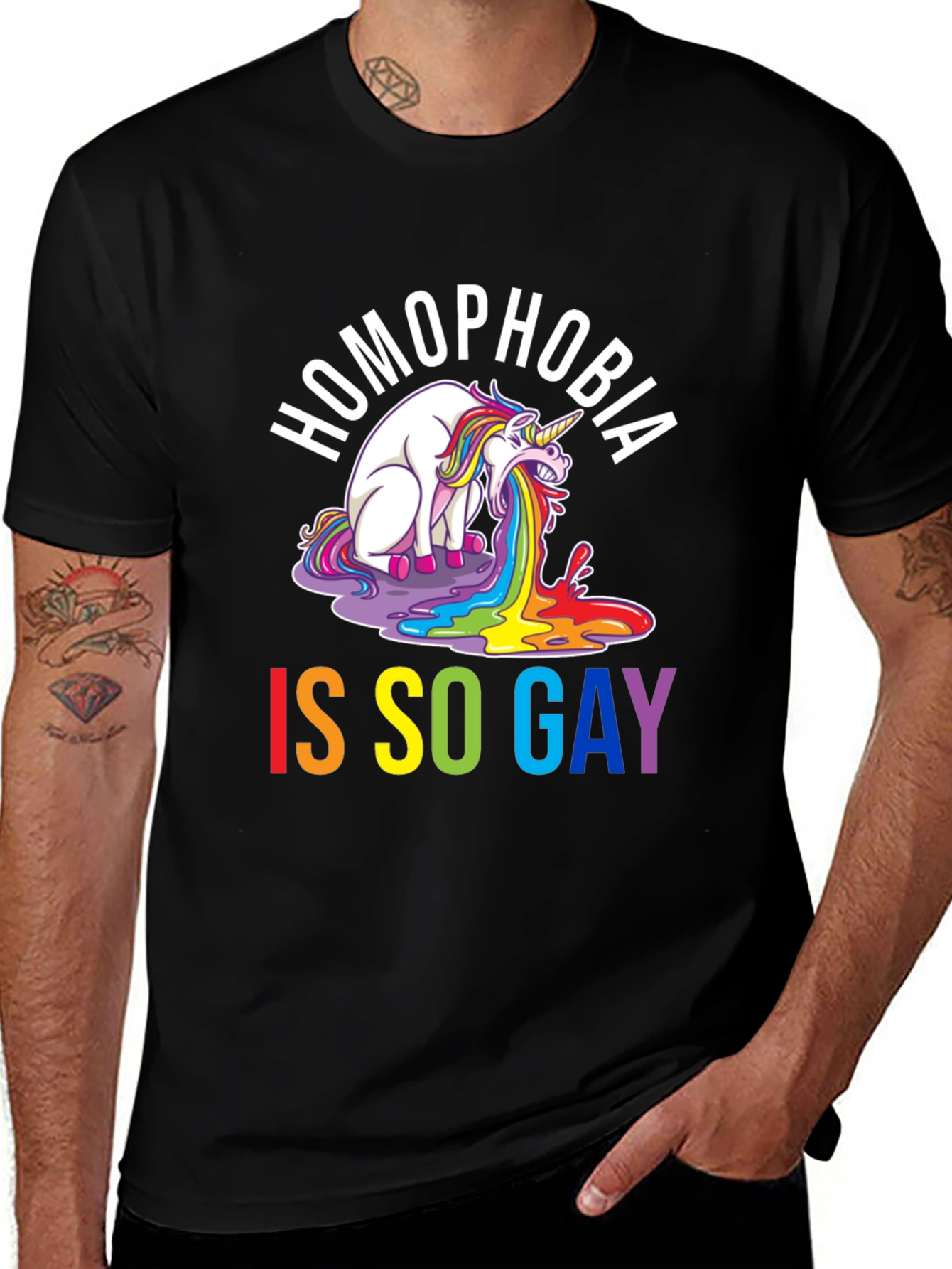 Homophobia Is So Gay T-Shirt - Unisex Black Tee