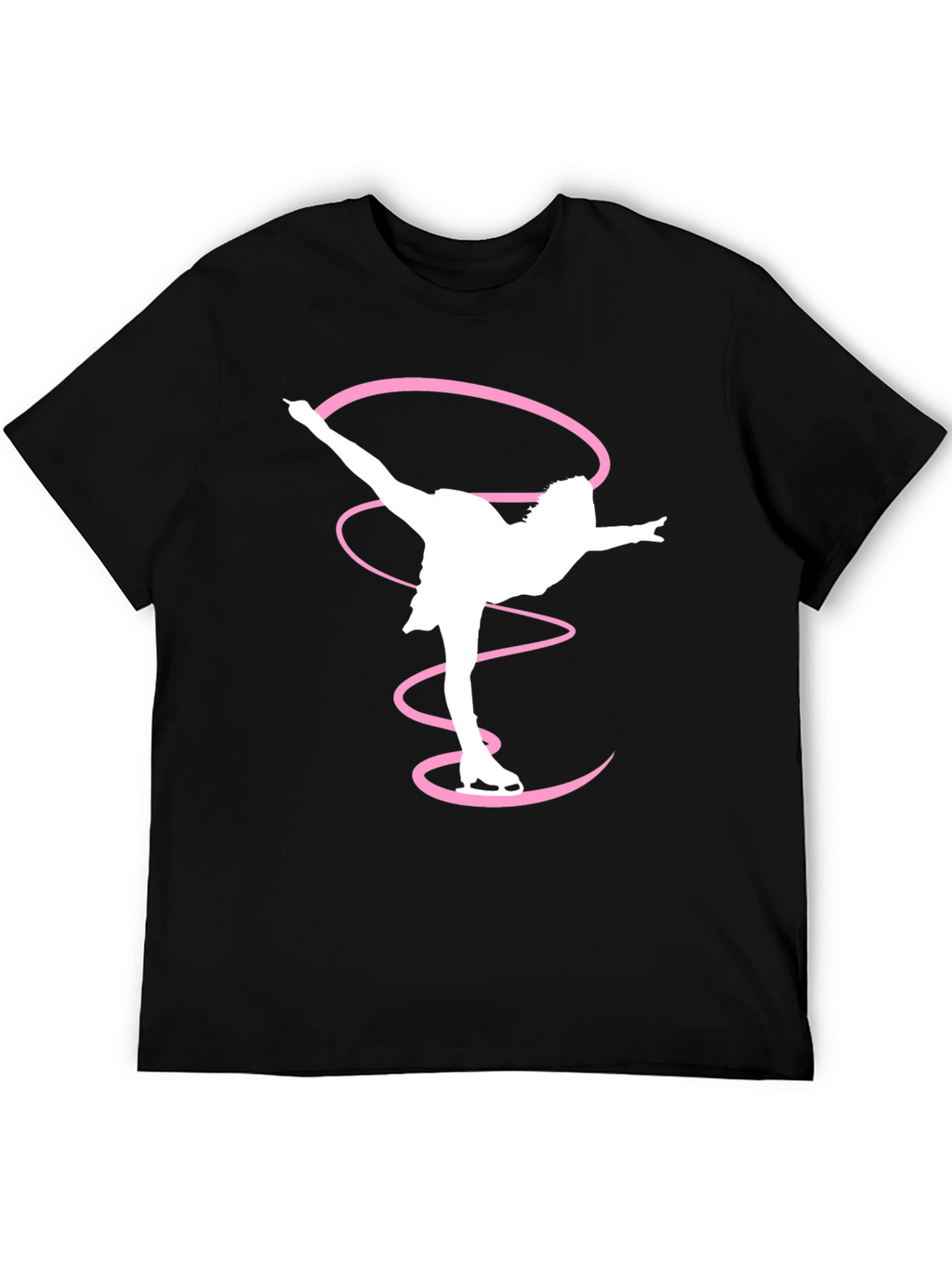 Figure Skater T-Shirt Black Cotton Graphic Tee