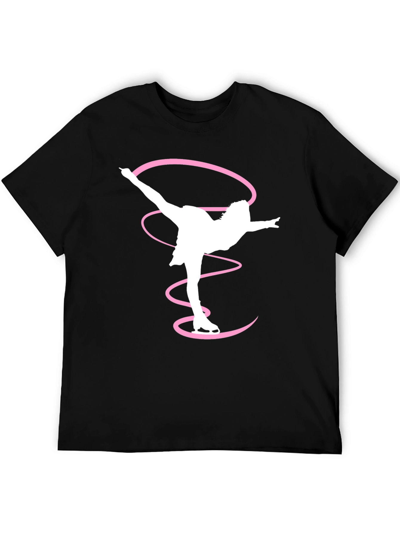 Figure Skater T-Shirt Black Cotton Graphic Tee