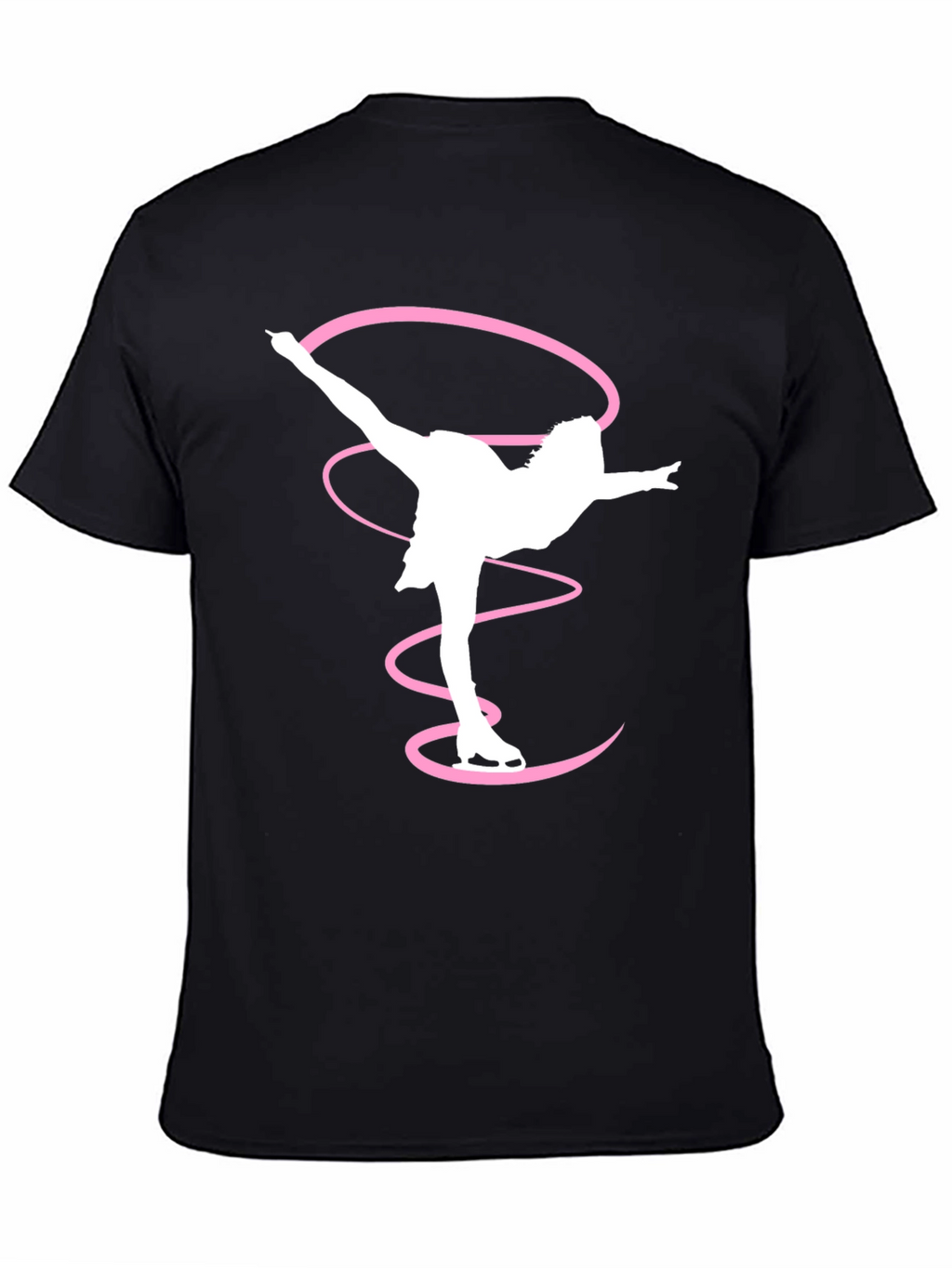 Figure Skater T-Shirt Black Cotton Graphic Tee