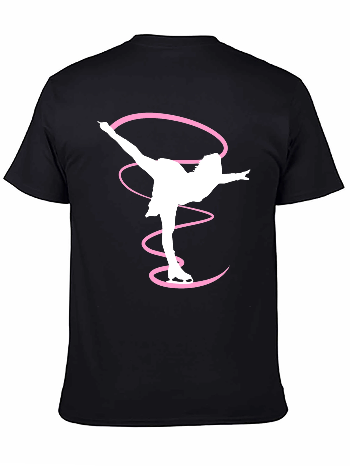 Figure Skater T-Shirt Black Cotton Graphic Tee