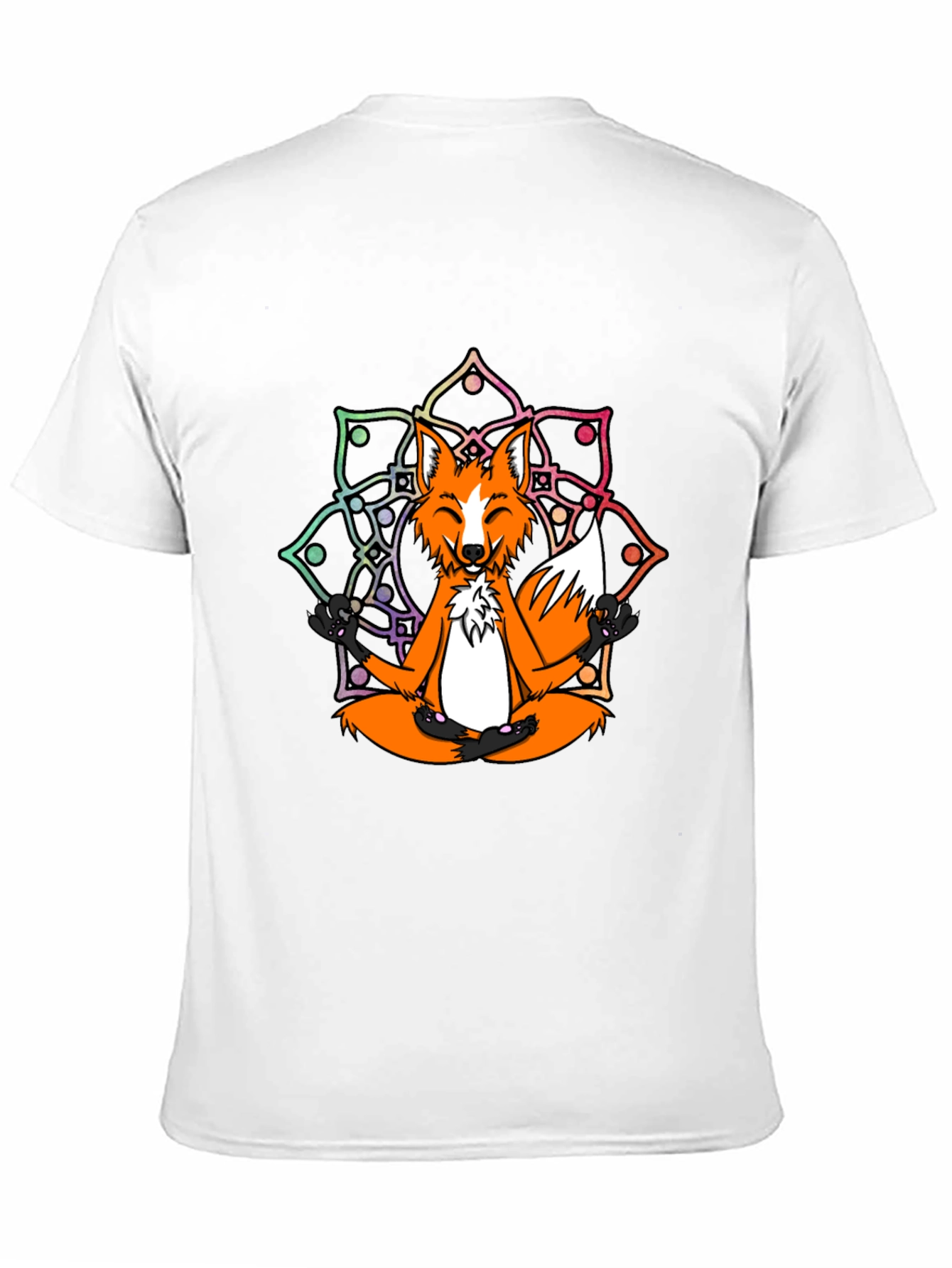 Meditating Fox Mandala Graphic Tee