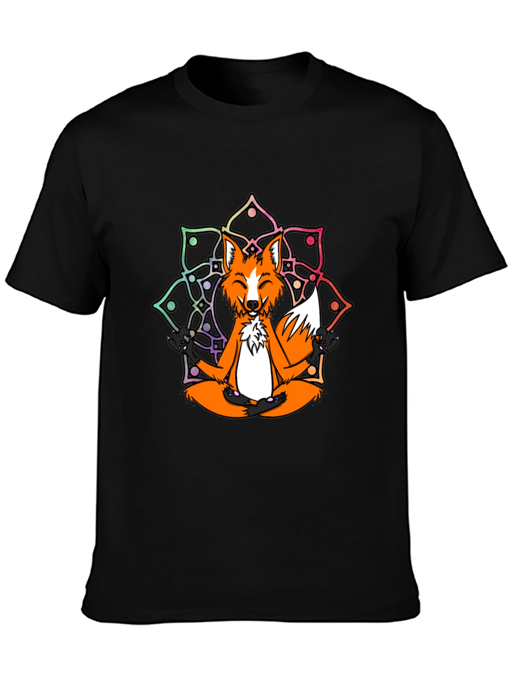 Meditating Fox Mandala Graphic Tee