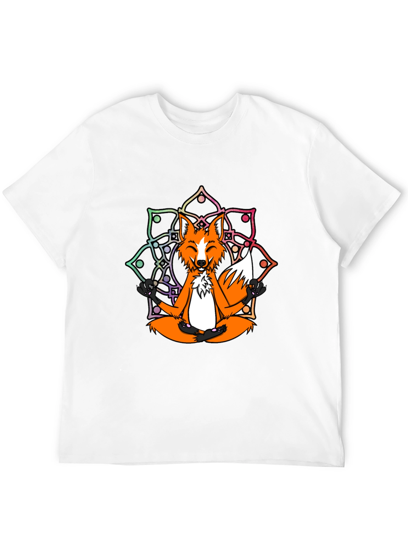 Meditating Fox Mandala Graphic Tee