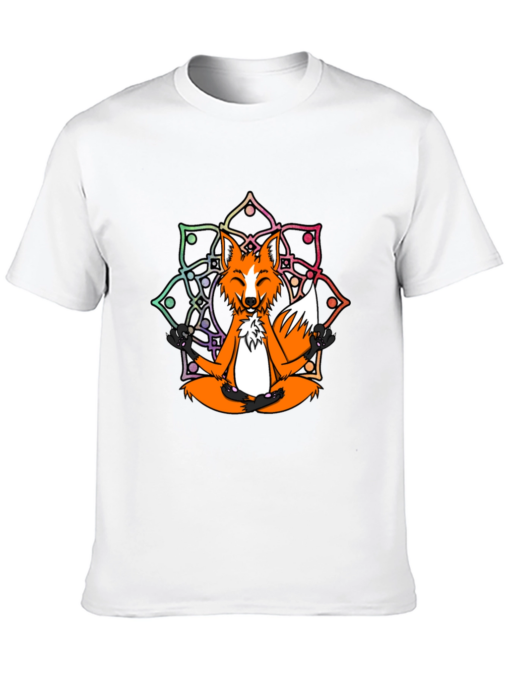 Meditating Fox Mandala Graphic Tee