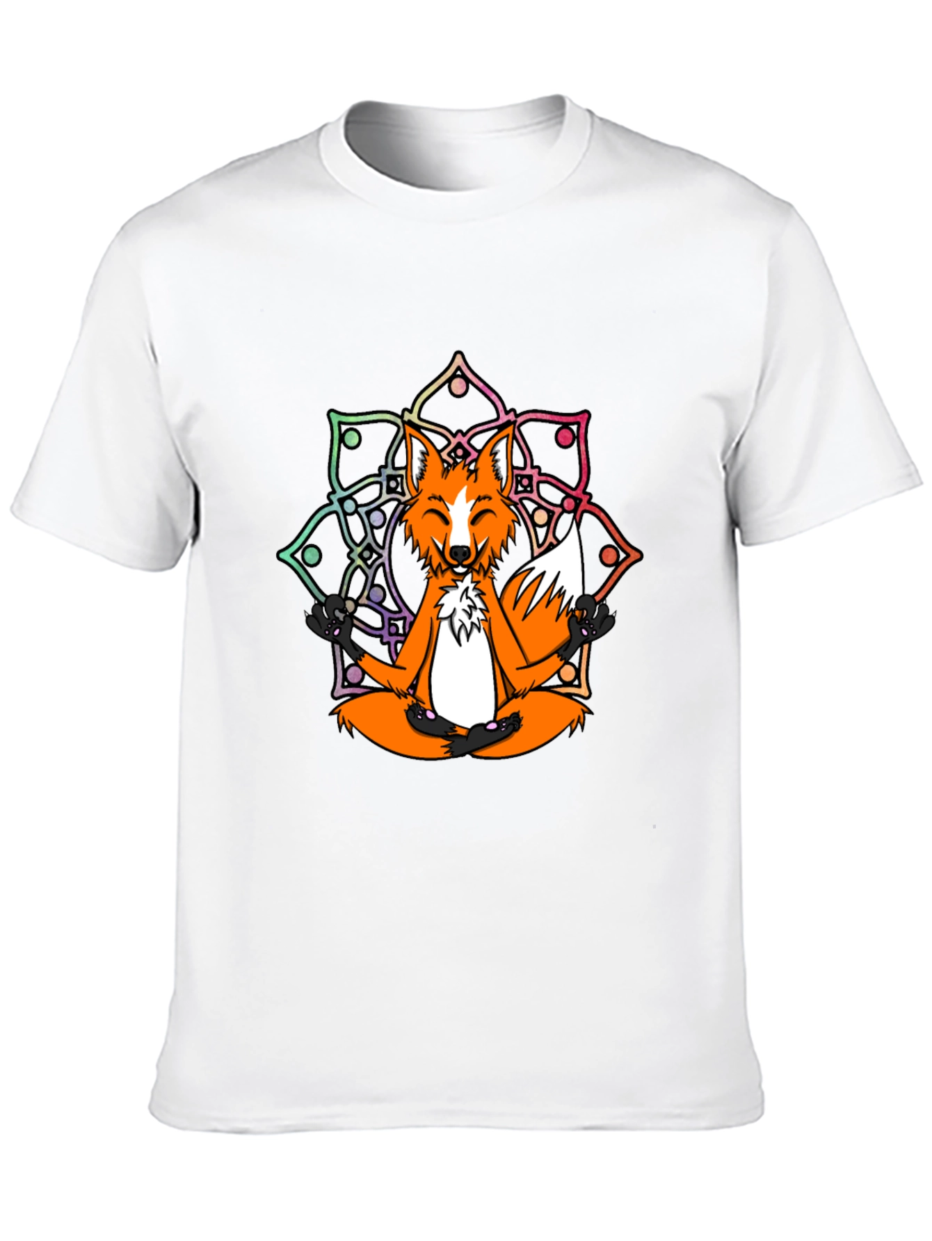 Meditating Fox Mandala Graphic Tee