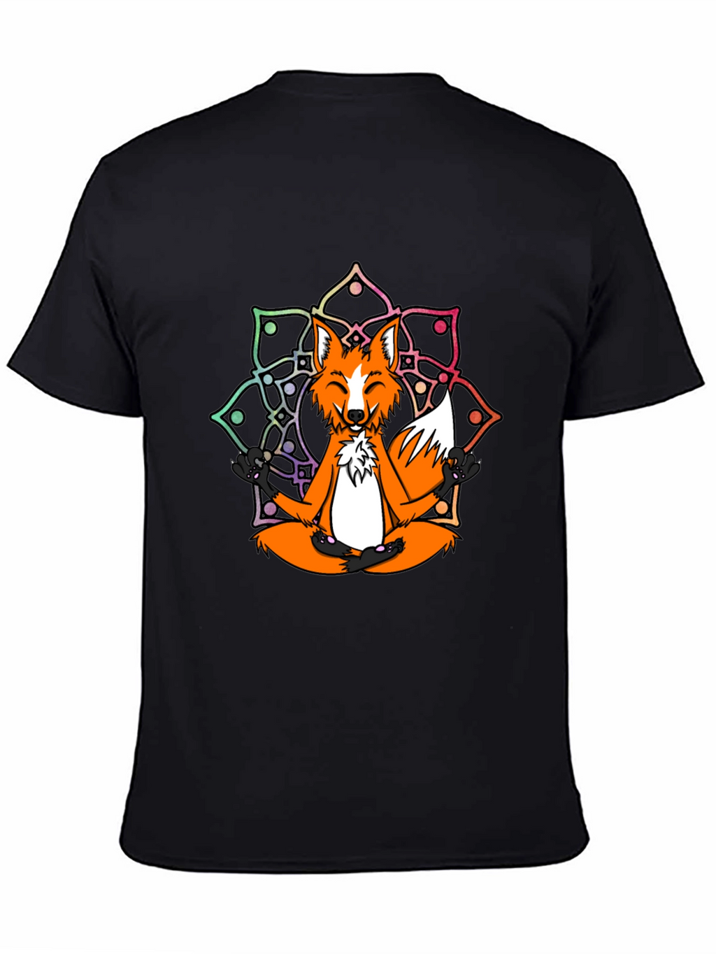 Meditating Fox Mandala Graphic Tee
