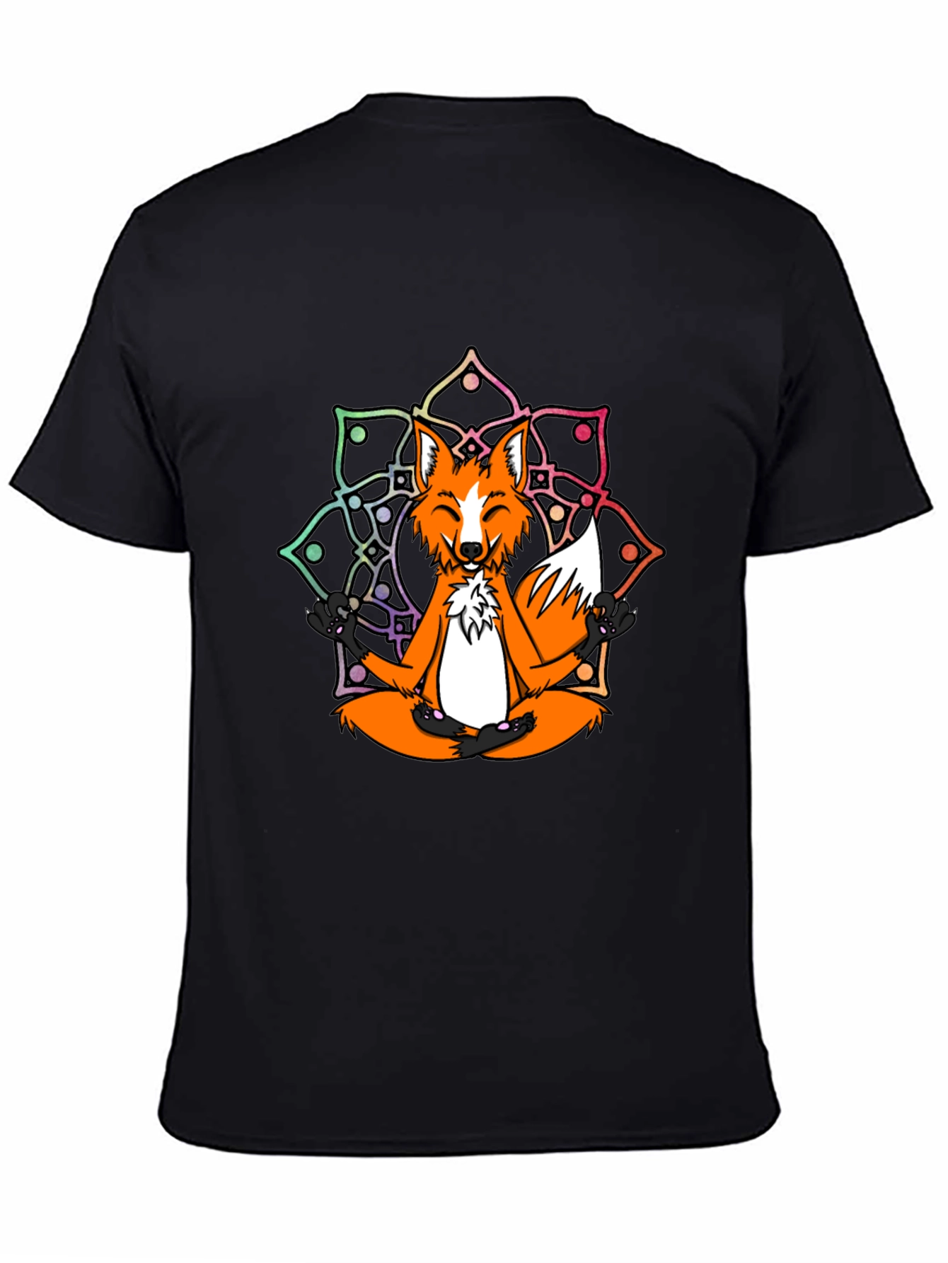 Meditating Fox Mandala Graphic Tee