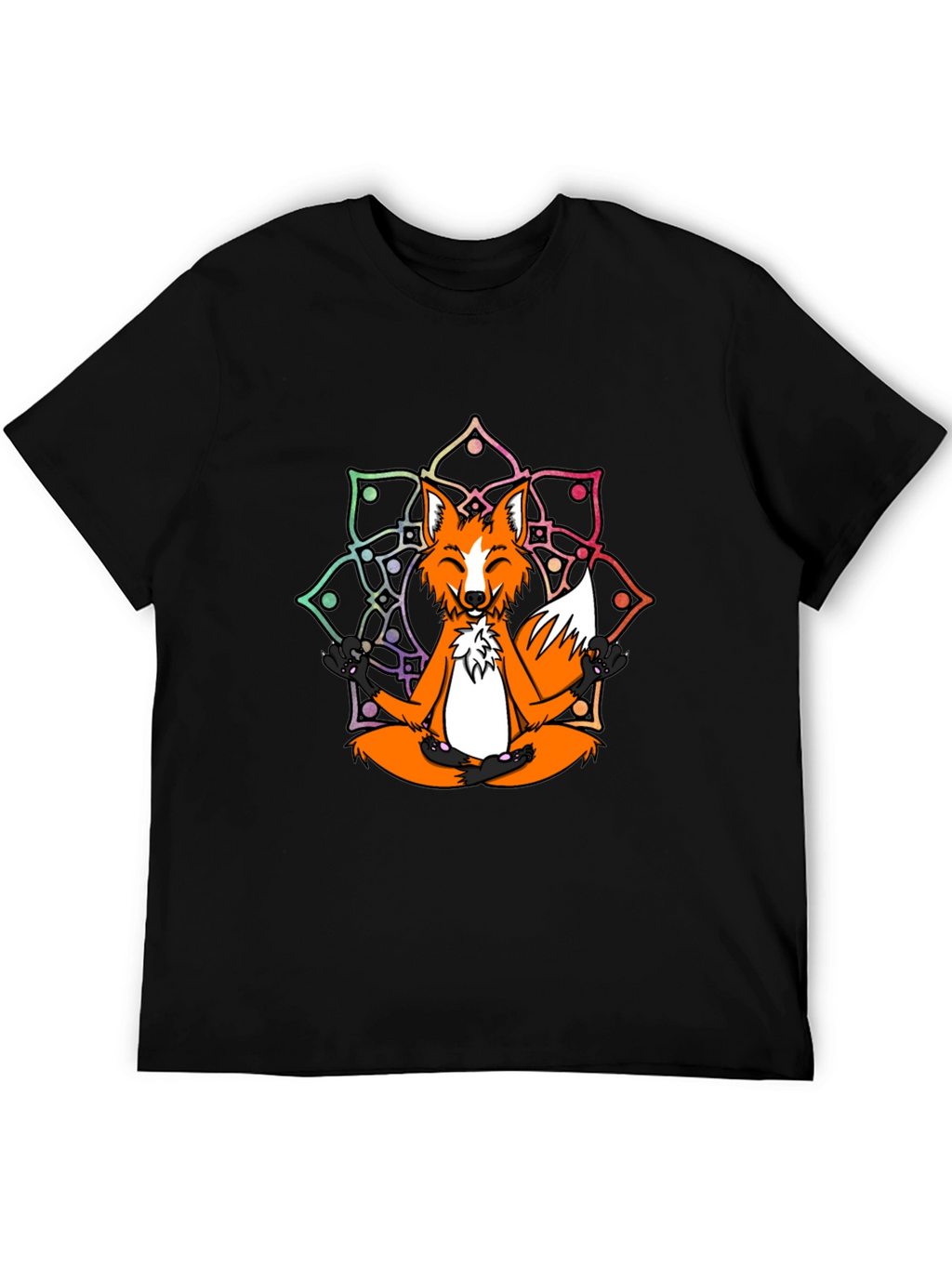 Meditating Fox Mandala Graphic Tee