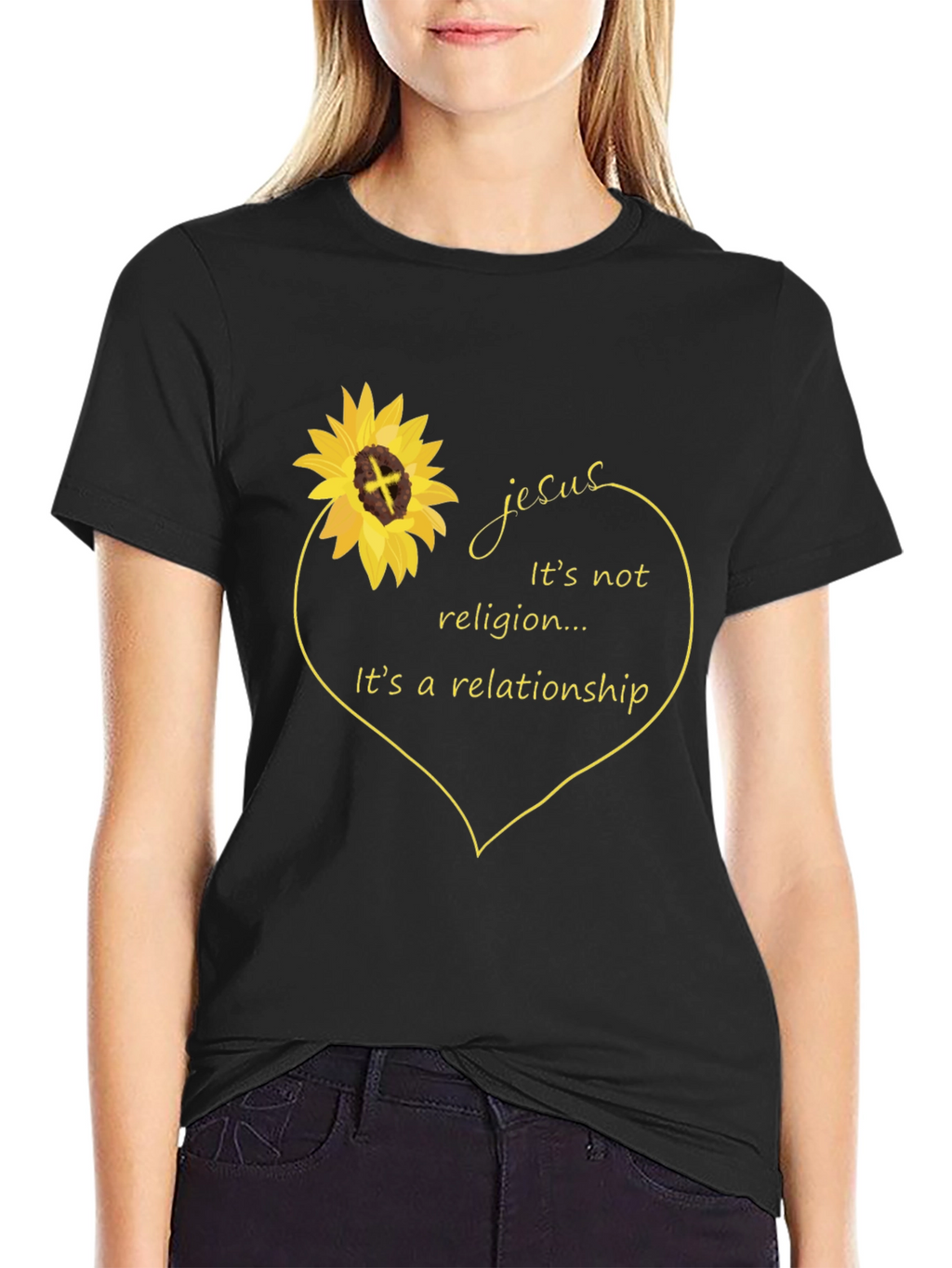 Jesus Relationship Sunflower Graphic Tee