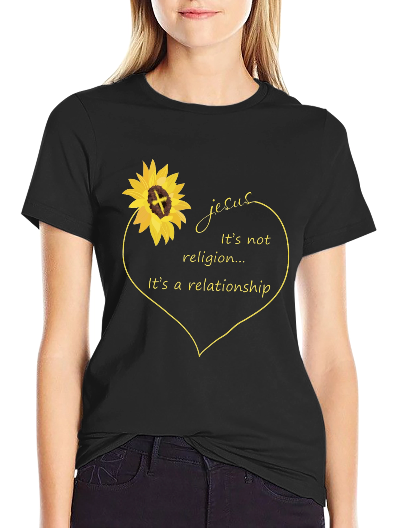 Jesus Relationship Sunflower Graphic Tee