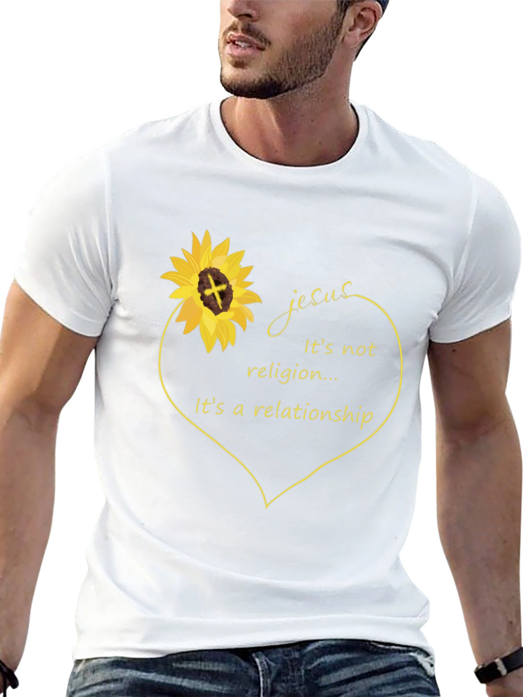 Jesus Relationship Sunflower Graphic Tee