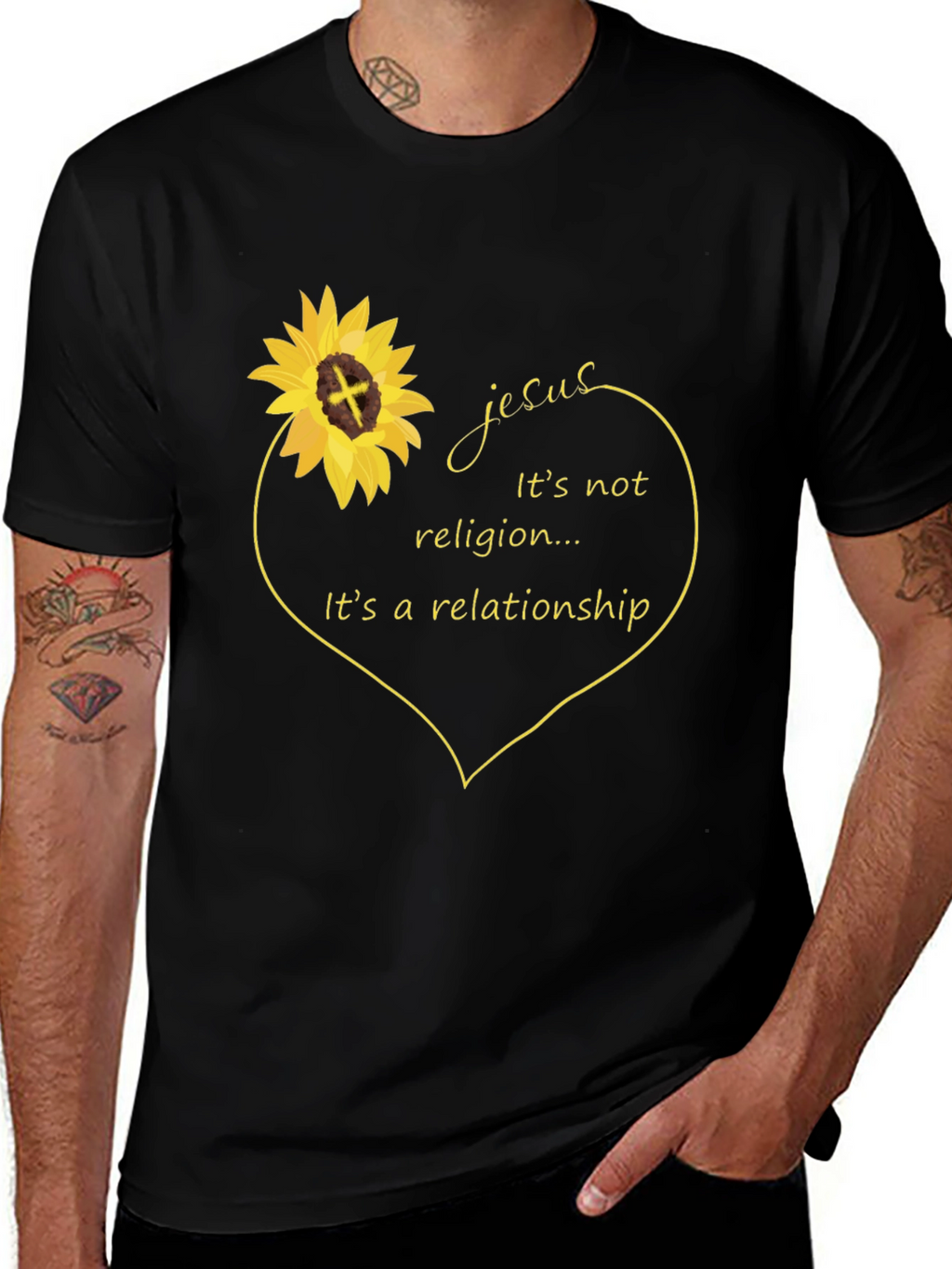 Jesus Relationship Sunflower Graphic Tee