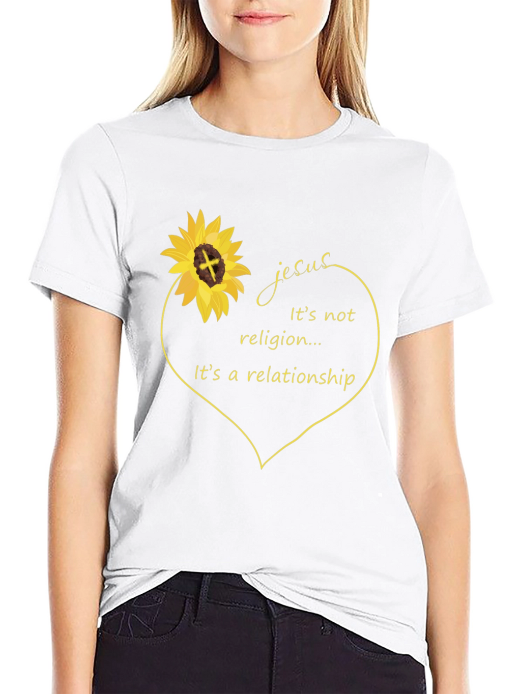 Jesus Relationship Sunflower Graphic Tee