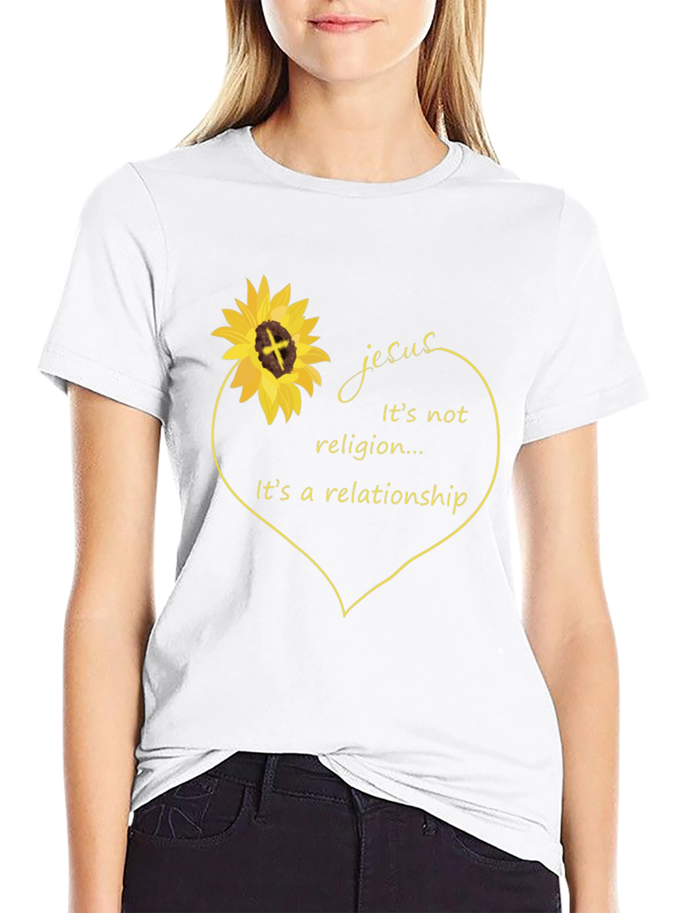 Jesus Relationship Sunflower Graphic Tee