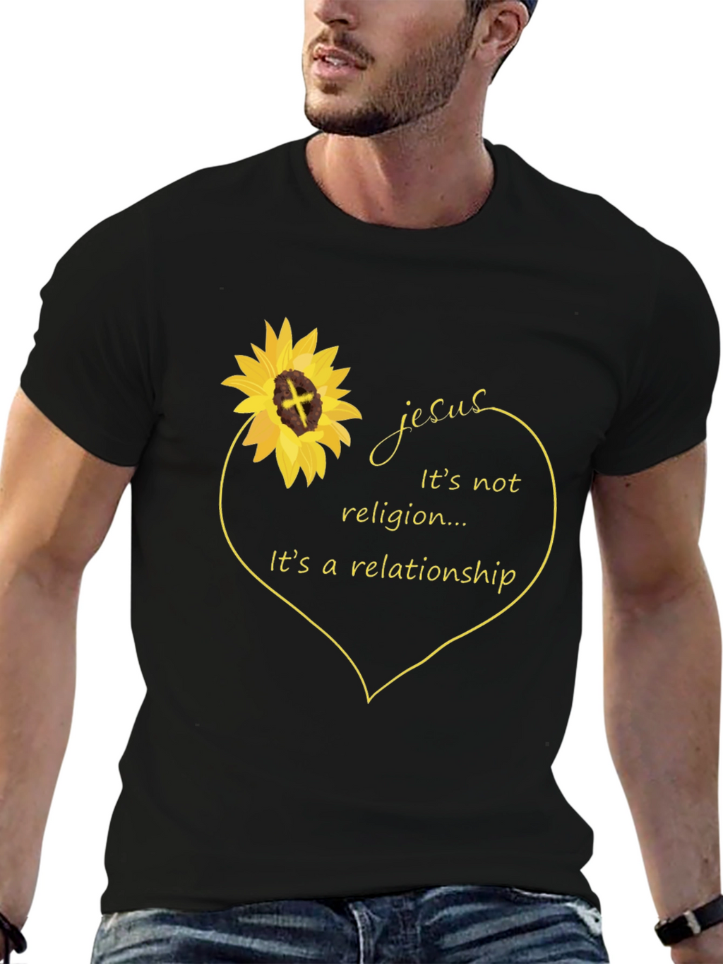 Jesus Relationship Sunflower Graphic Tee