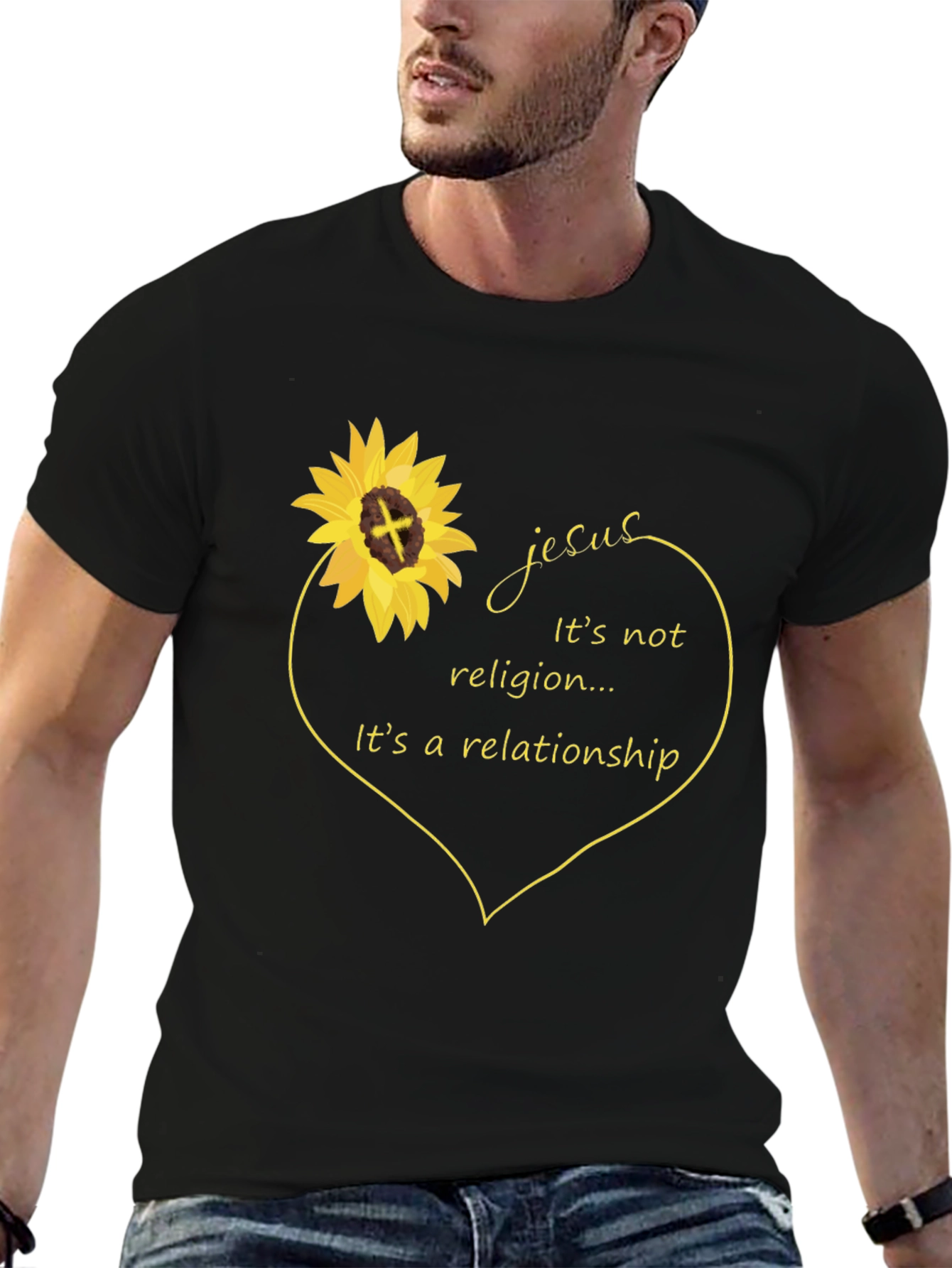 Jesus Relationship Sunflower Graphic Tee
