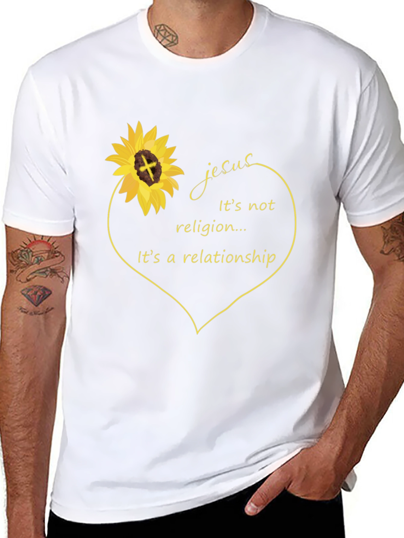 Jesus Relationship Sunflower Graphic Tee