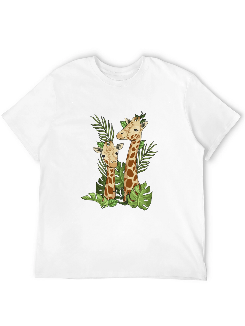 Giraffe Graphic Black T-Shirt - Stylish Animal Print Tee