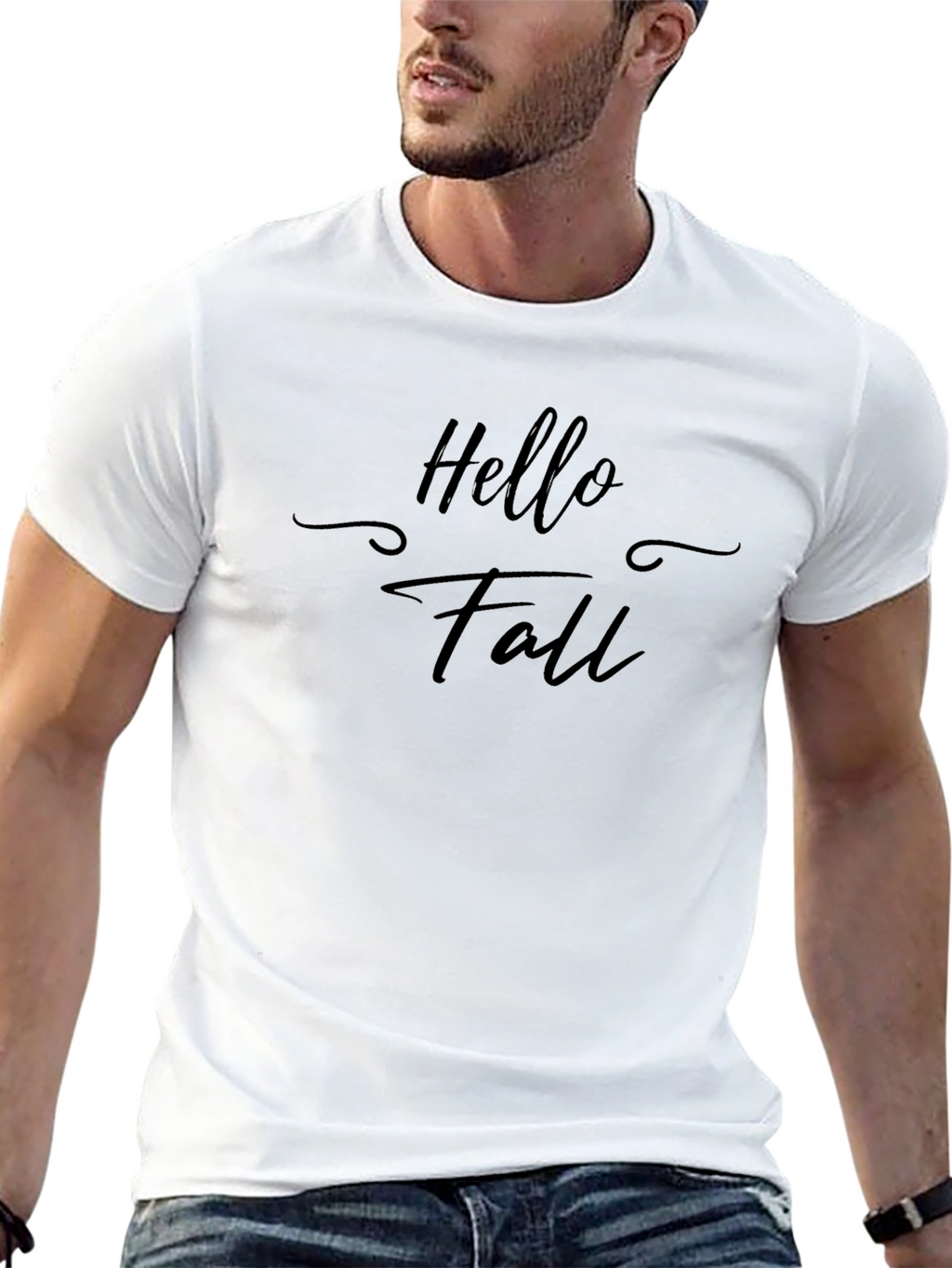 Hello Fall Black T-Shirt