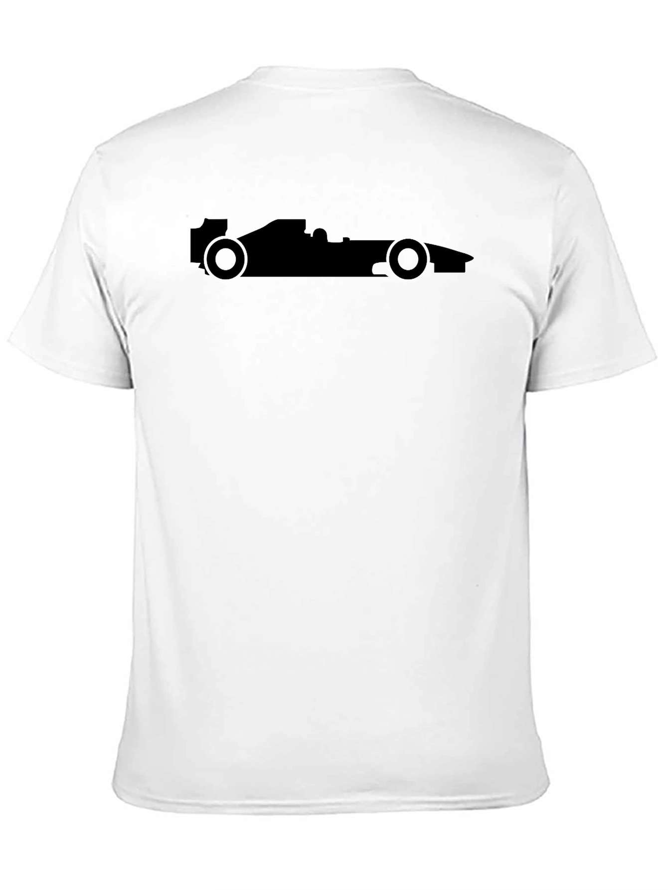Black Racing Car T-Shirt - Silhouette Design