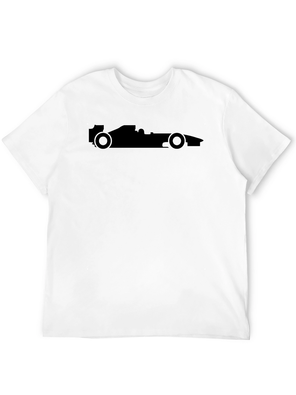 Black Racing Car T-Shirt - Silhouette Design