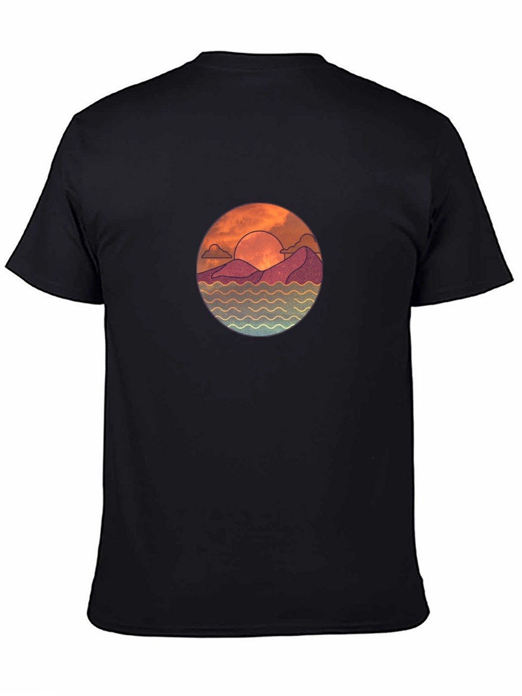 Sunset Graphic Black T-Shirt