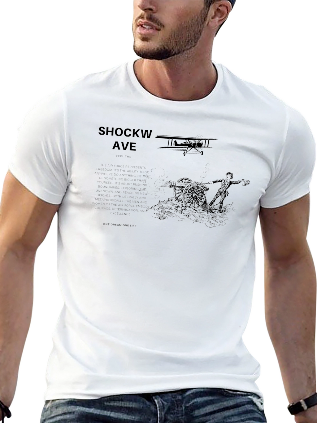 Shockwave Ave Black Graphic Tee