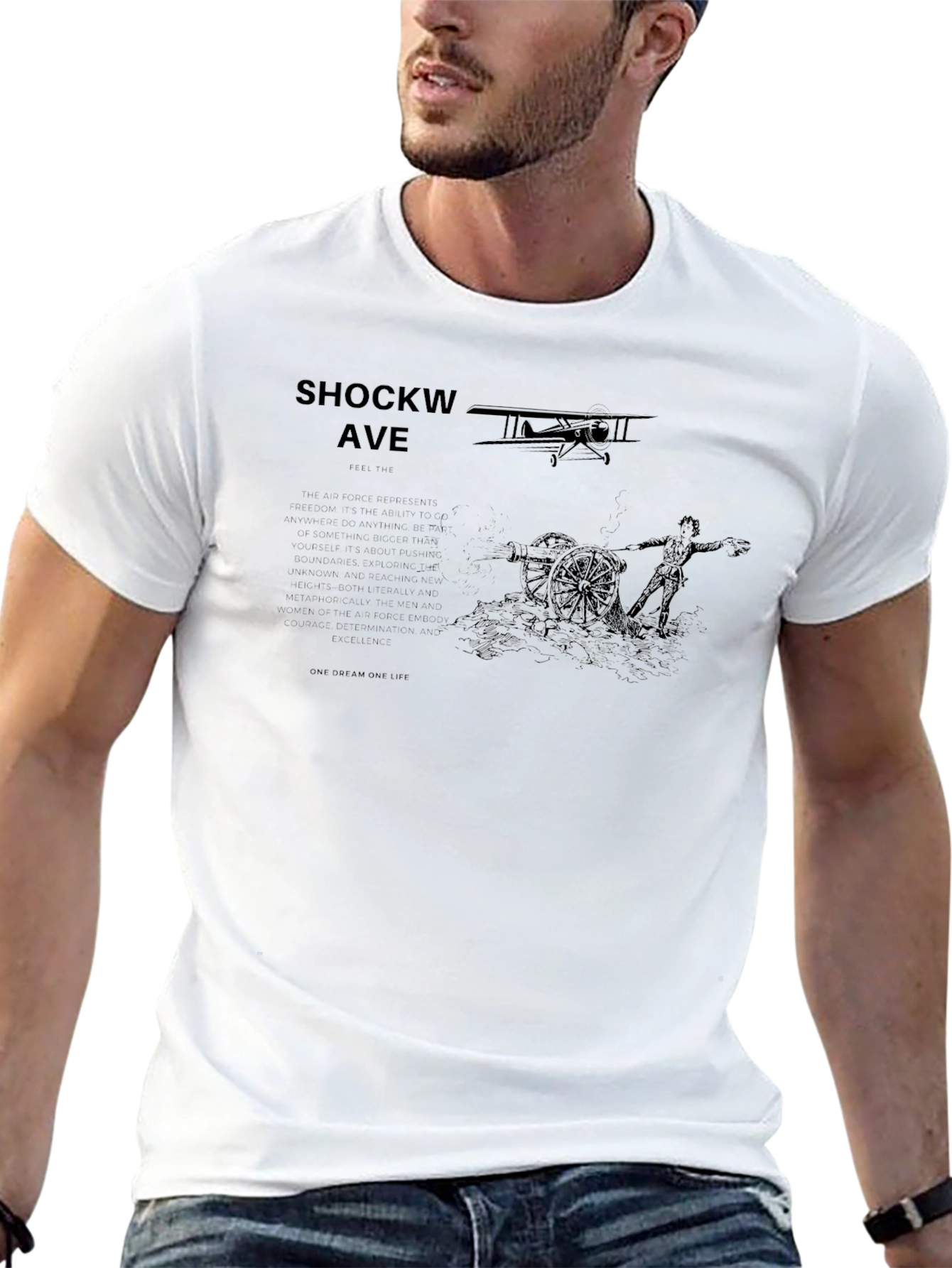 Shockwave Ave Black Graphic Tee
