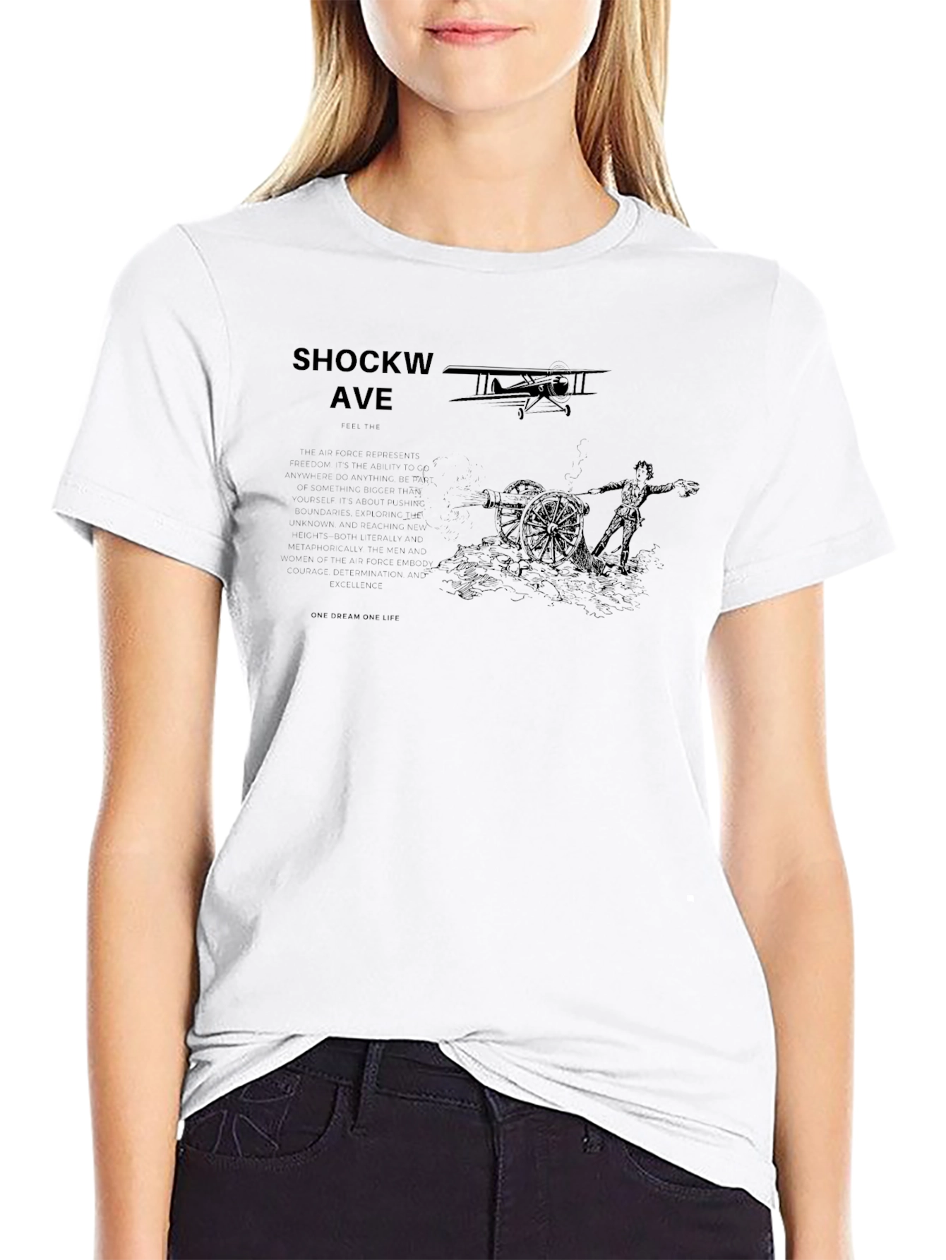 Shockwave Ave Black Graphic Tee