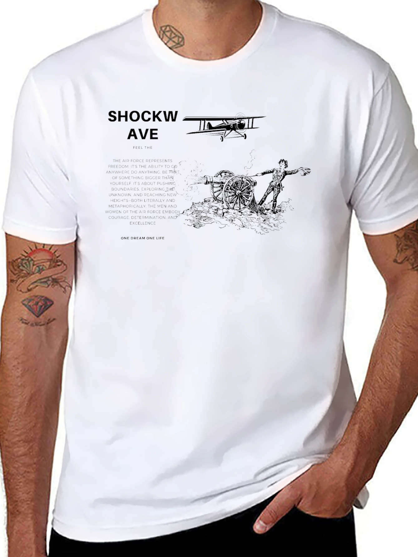 Shockwave Ave Black Graphic Tee