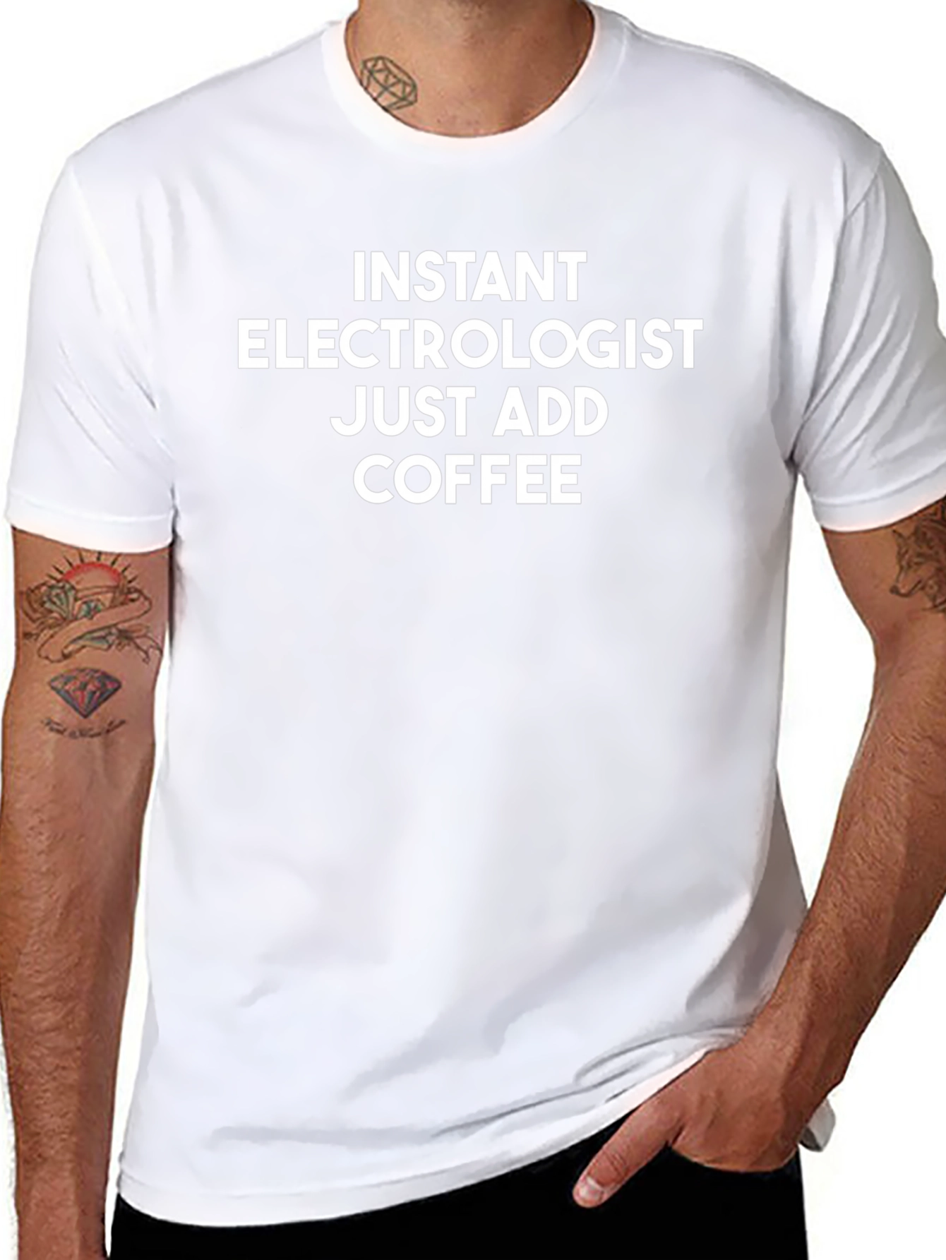 Instant Electrologist Add Coffee Funny T-Shirt