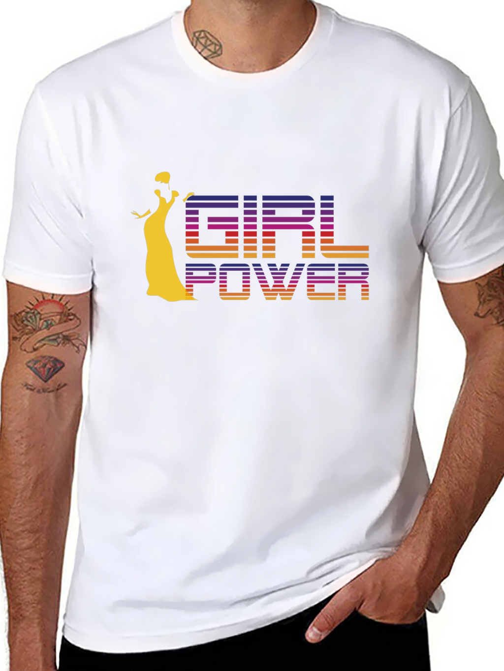 Girl Power Retro T-Shirt - Womens Empowerment Tee