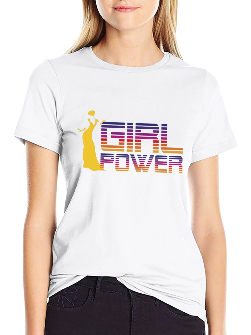 Girl Power Retro T-Shirt - Womens Empowerment Tee