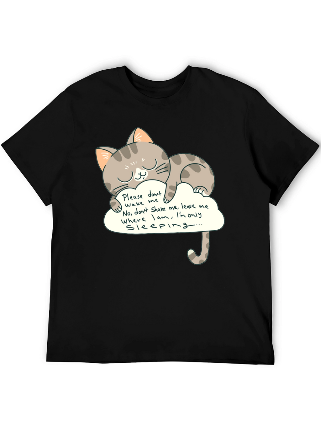 Cute Sleeping Cat T-Shirt - Dont Wake Me